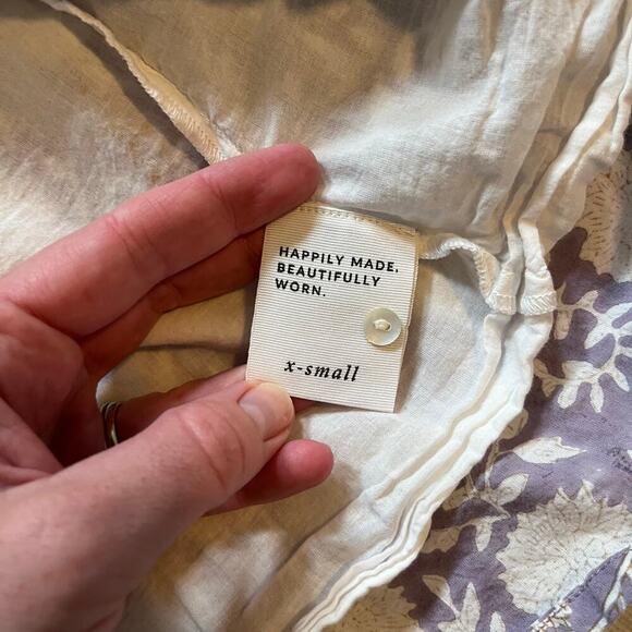 WVN. Cotton printed button front dress women’s size xs - Picture 3 of 9